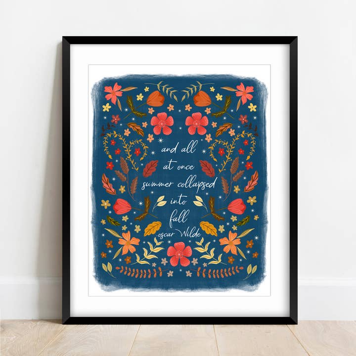 Oscar Wilde Fall Quote Wall Art Print for wholesale by DorothyDear