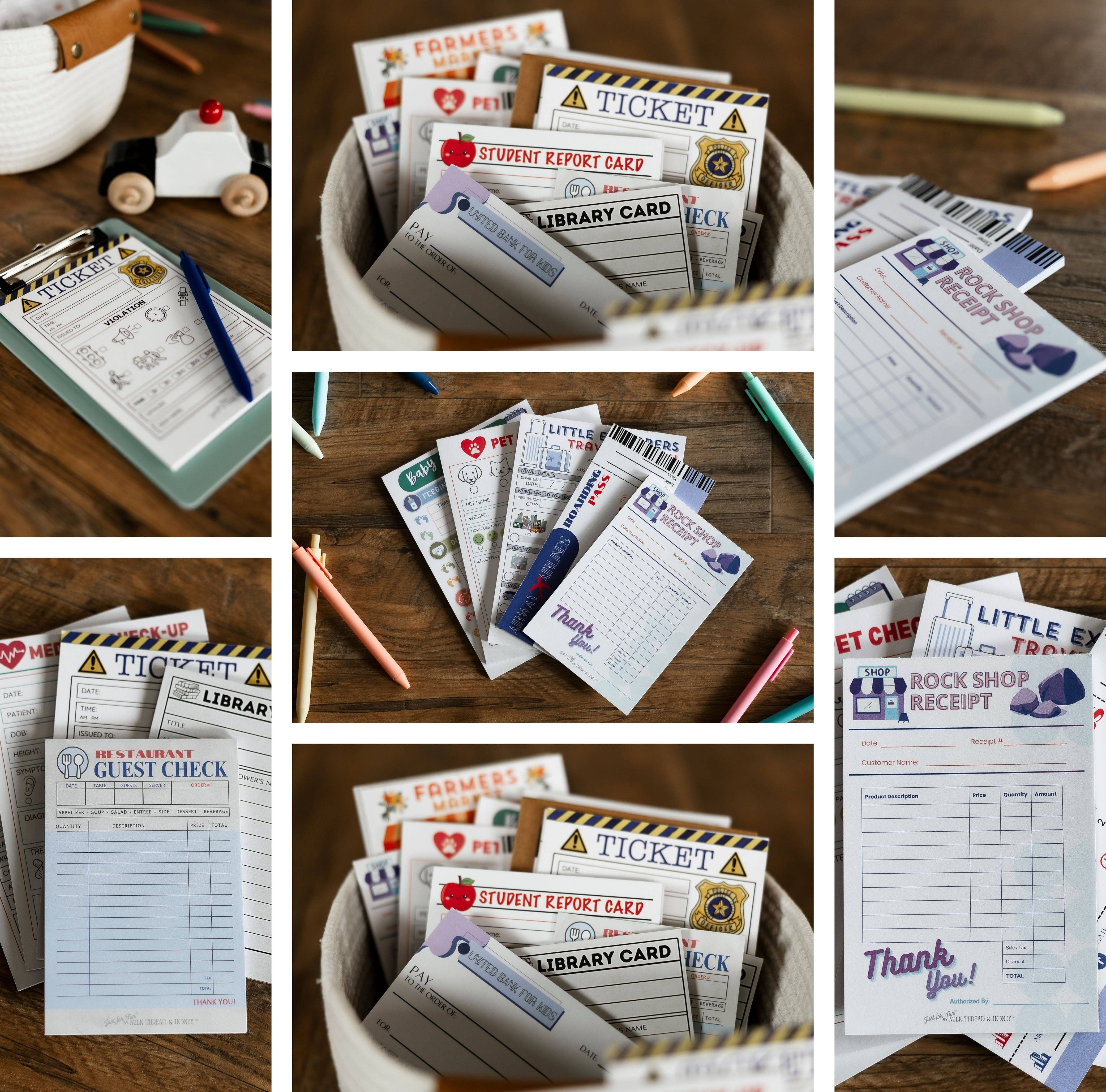 Milk Thread and Honey - Wholesale Notepad - Pretend Play Weather Report Notepad1