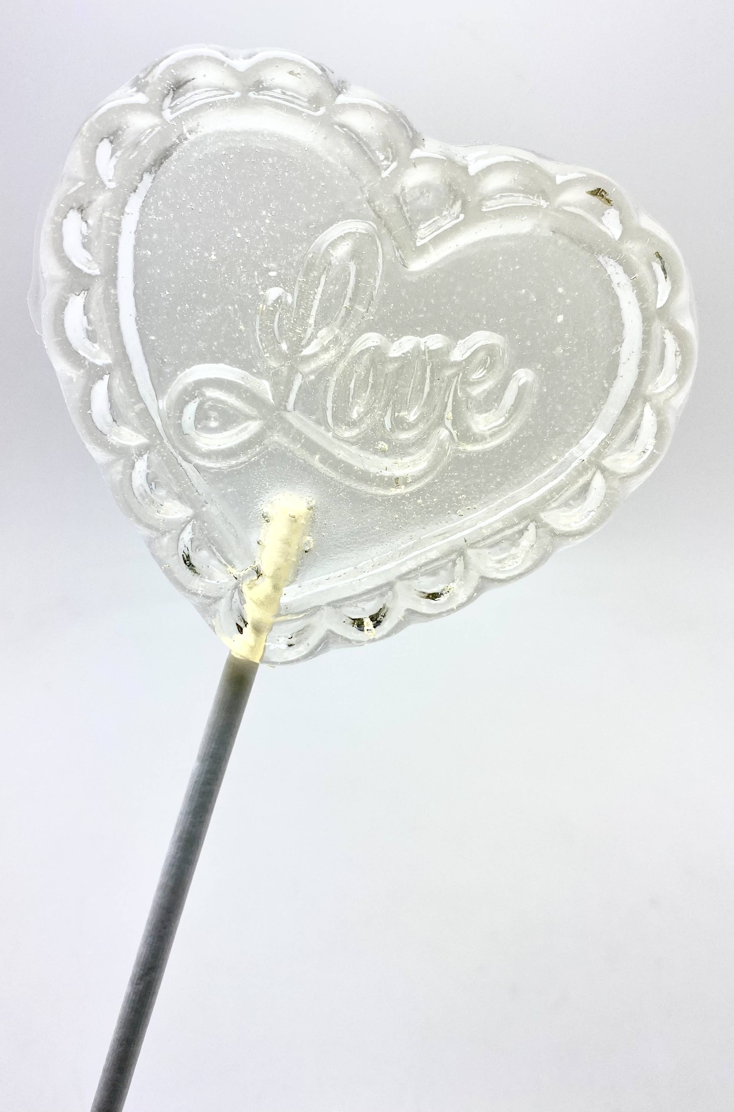 Lollipops by Candied Cakes - Wholesale Lollipop - LARGE 3 1/4" FILIGREE HEART LOLLIPOPS3