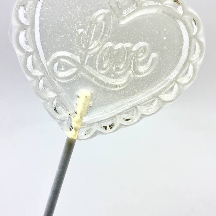 Lollipops by Candied Cakes - Wholesale Lollipop - LARGE 3 1/4" FILIGREE HEART LOLLIPOPS3