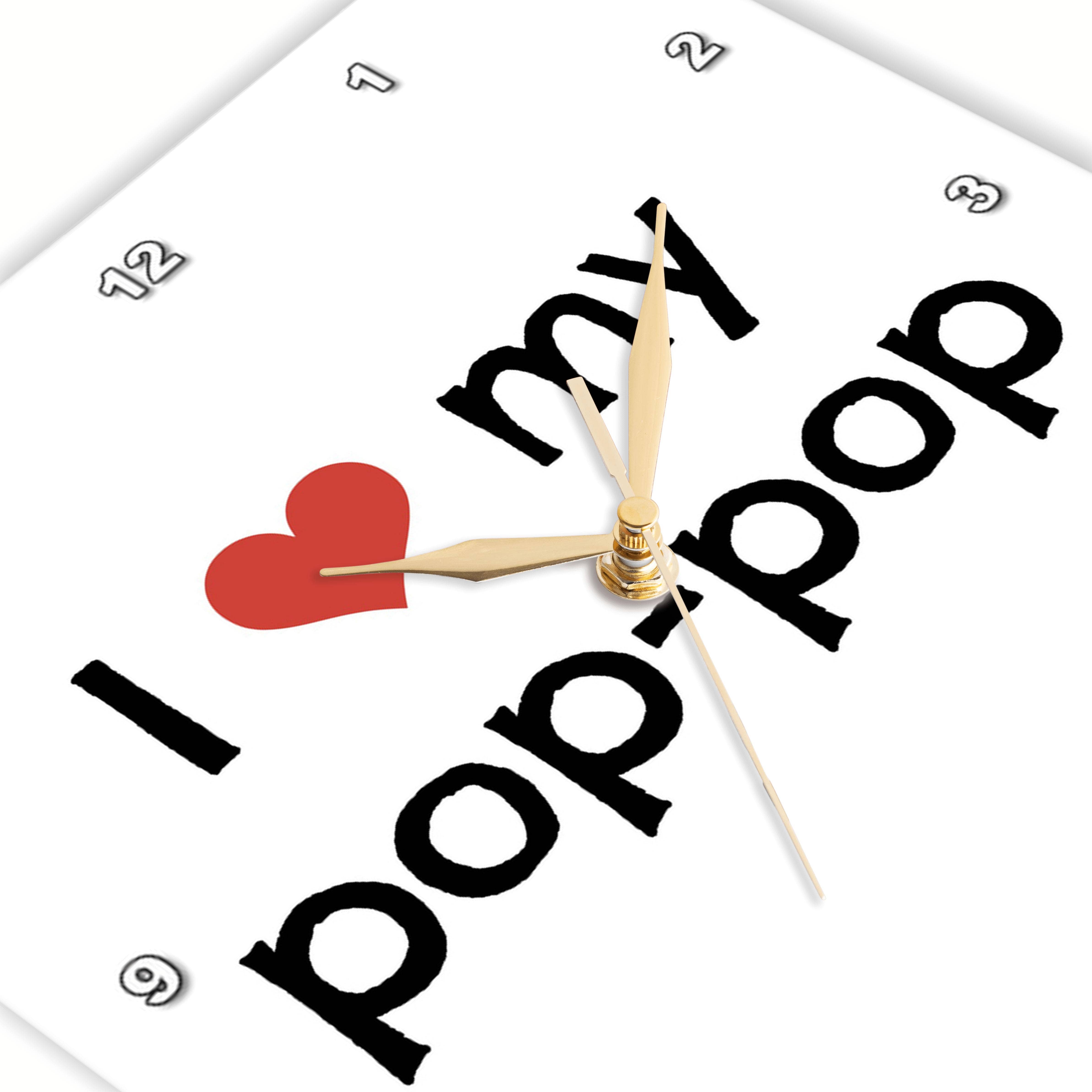 3dRose - Wholesale Wall Clock - 3dRose, I love my pop pop, Wall Clock1