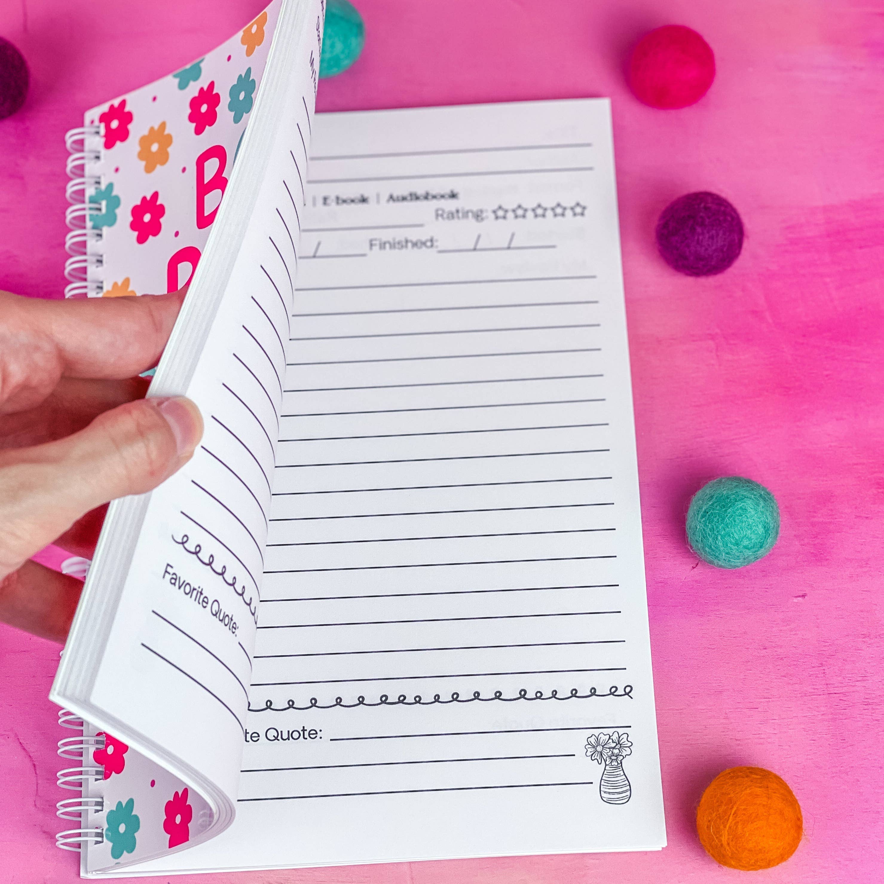 Emily Cromwell Designs - Wholesale Journal/Diary - Floral Book Review Journal3