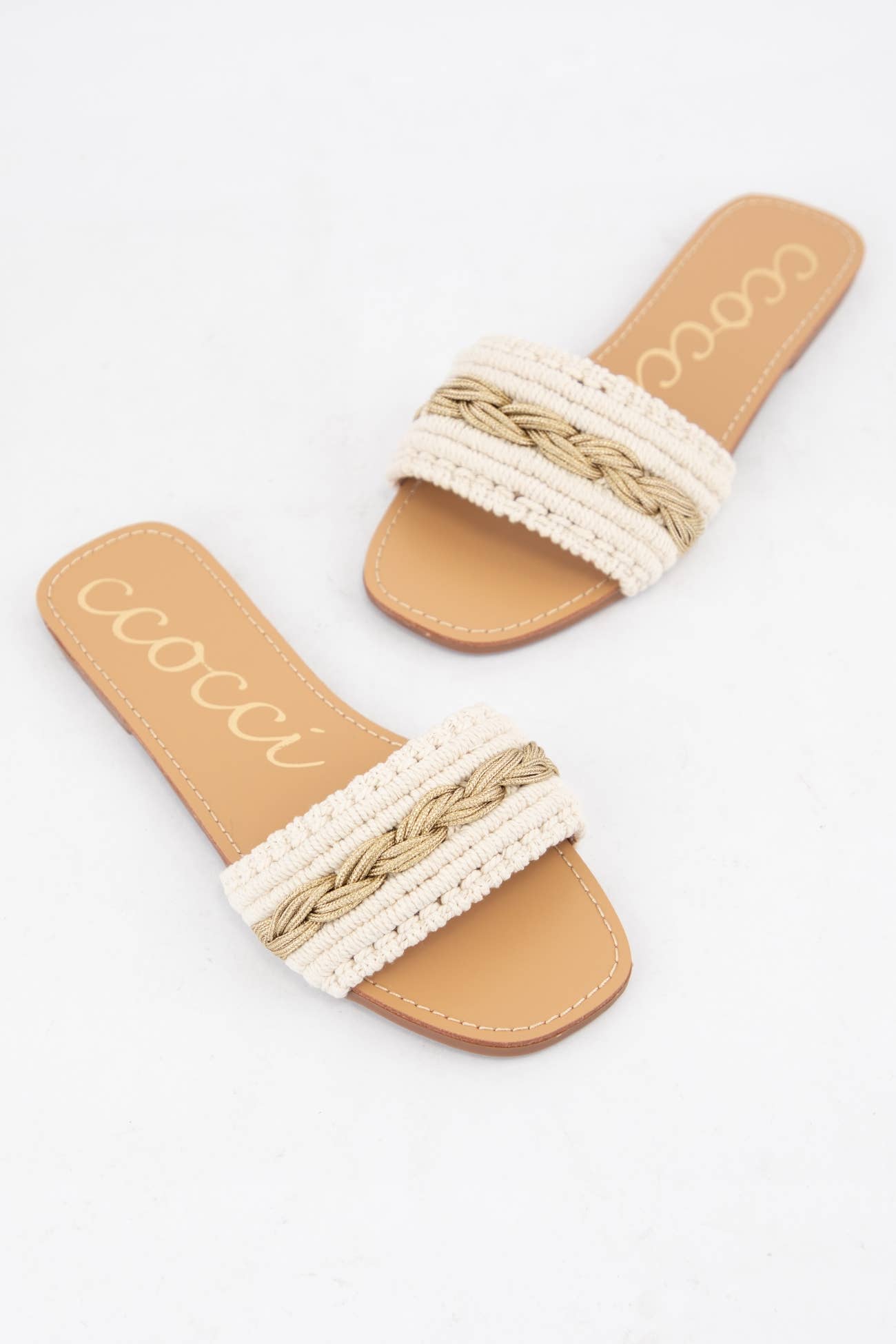 CCOCCI - Wholesale Sandals - Women's - WEEKLY DEAL COLOR LINE MACRAME BRAIDS UPPER SANDAL11