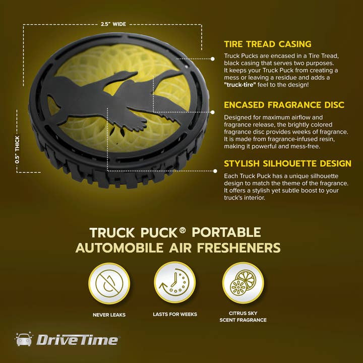 Belle Aroma® - Wholesale Car Freshener - Unisex - Truck Puck® Citrus Sky Car Vent Clip Air Freshener2