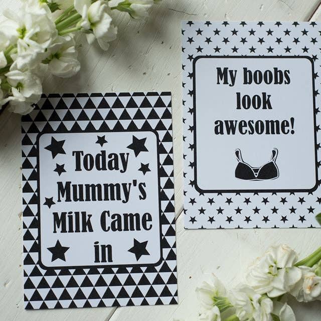 Breastfeeding Journey Cards ® Monochrome for wholesale by Dios Designs