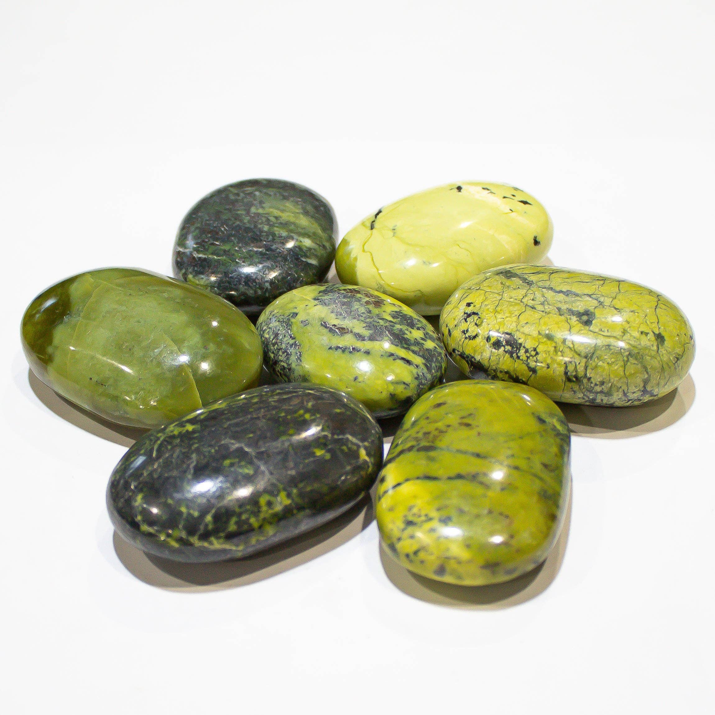 Quasar Gems USA - Wholesale Spiritual Stone/Crystal - Serpentine Pillows/ Palm Stone 1kg/2.2lbs2