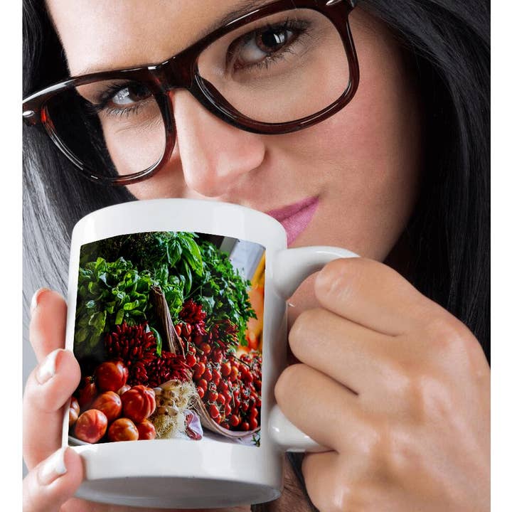 3dRose - Wholesale Coffee Mug - 3dRose, Venice, Italy. Bundle of Herbs, Picante Peppers, onions, and tomatoes, Mug9