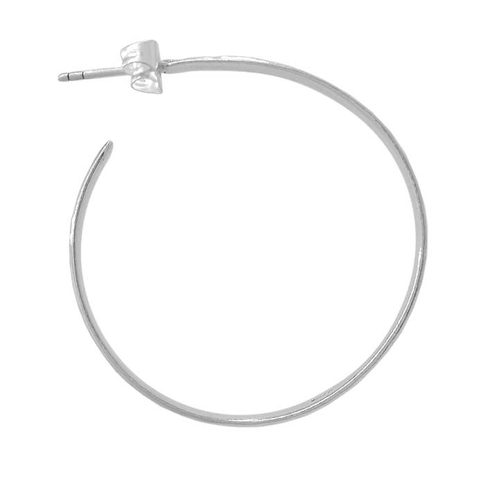 SITA - Wholesale Hoop Earrings - Sterling Silver Hammered Hoop2