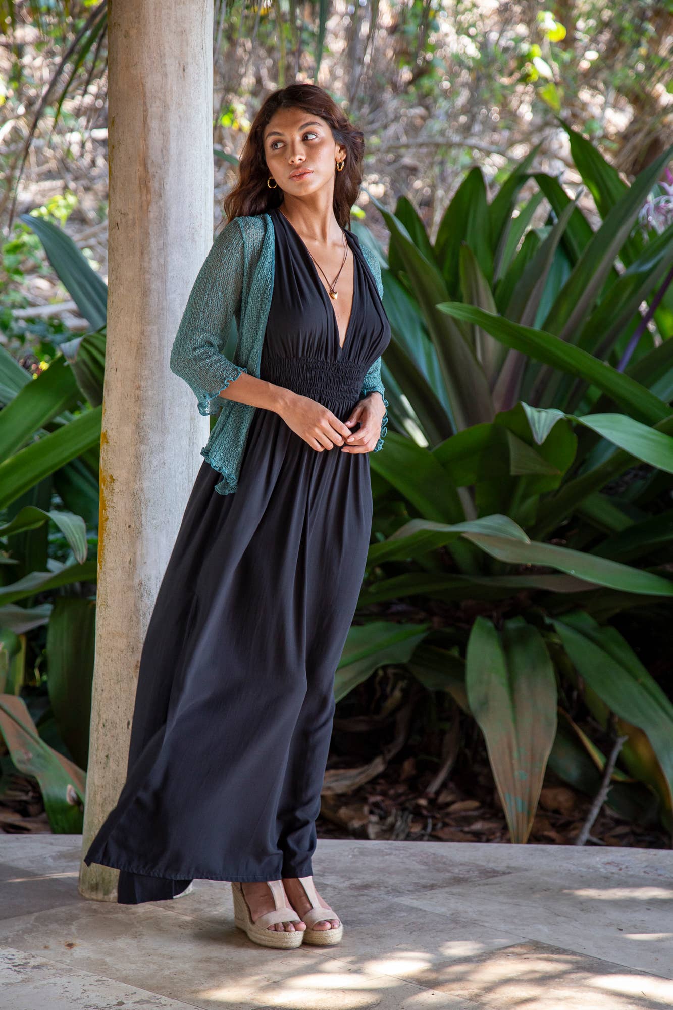 Bali Prema - Wholesale Cardigan - Women's - Summer Knit Cardigan Bolero Shrug Cover in Pine Green6