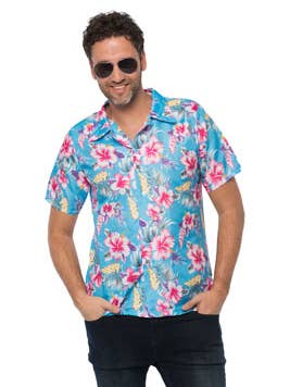 Partychimp - Wholesale Button Down Shirt - Men's - Hawai shirt Deluxe - Party Costume1