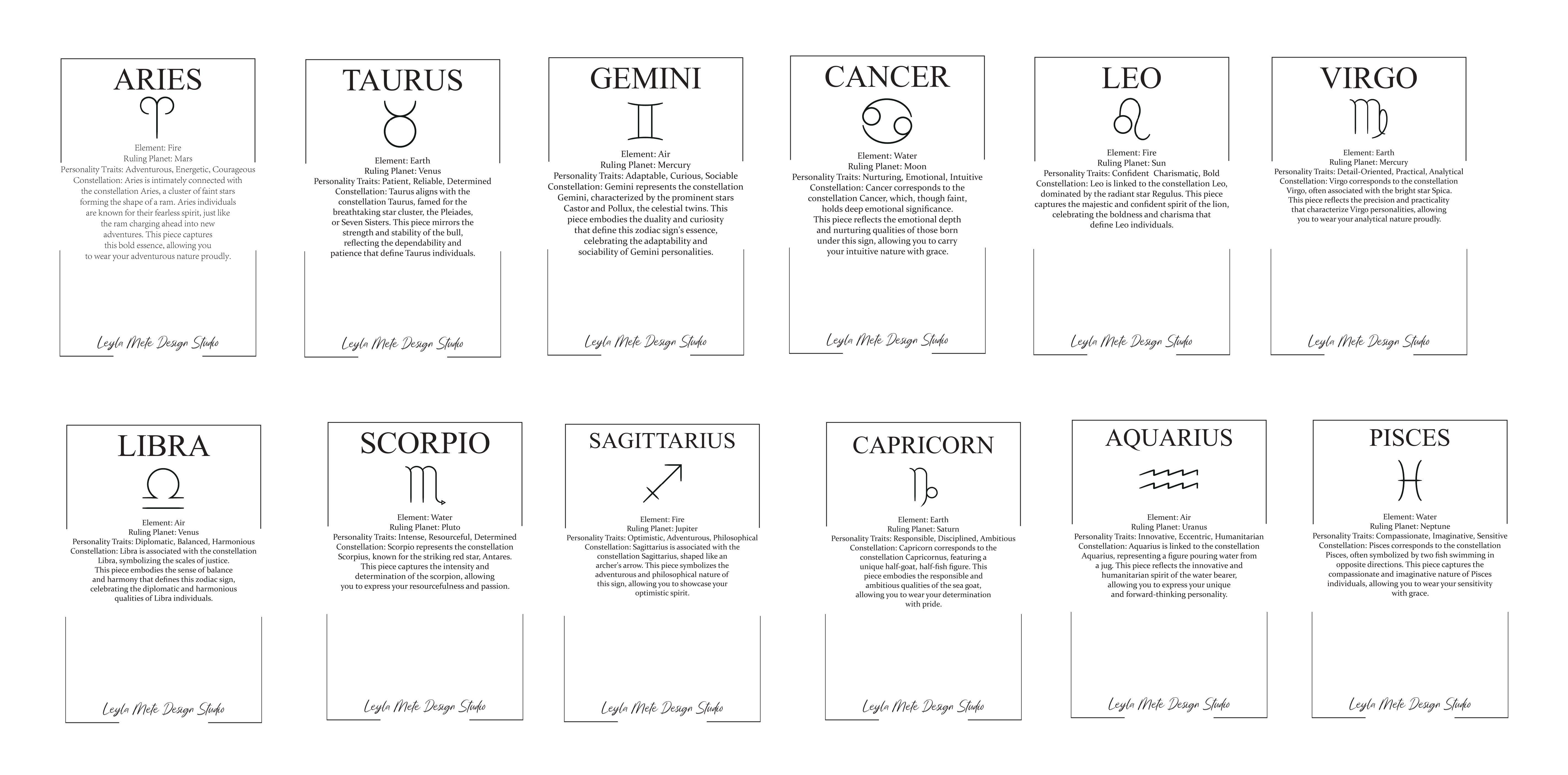 Blueyejewelry - Wholesale Pendant/Charm Necklace - Silver Zodiac Necklace - 925 Silver Dainty Zodiac Pendant 13