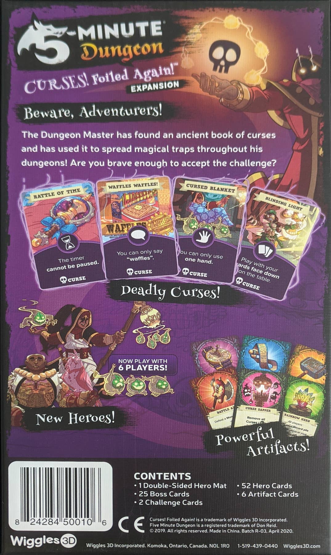 Outset Games and Cobble Hill Puzzles - Wholesale Board Game - 5 Minute Dungeon Curses! Foiled Again! Expansion1