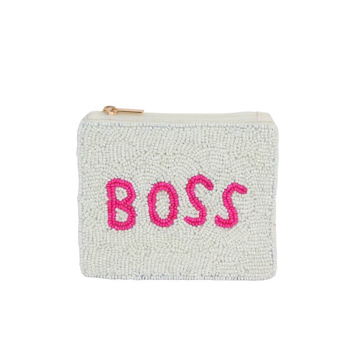 MULTI Boss Print Beaded Coin Purse for wholesale on Faire