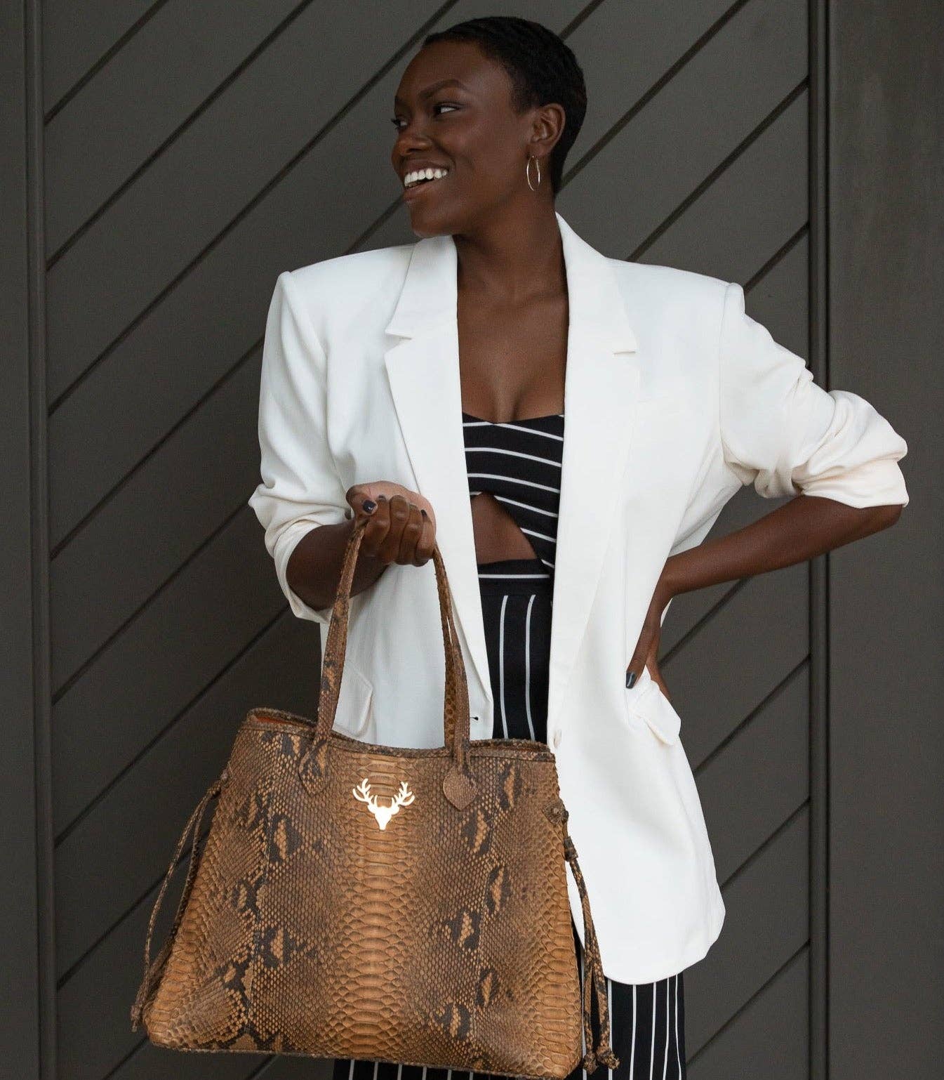 Taxidermy - Wholesale Tote Bag - Women's - Python Liz Traveler Tote12