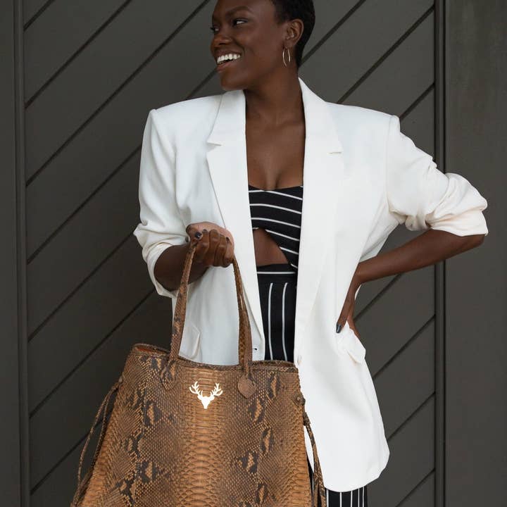 Taxidermy - Wholesale Tote Bag - Women's - Python Liz Traveler Tote12