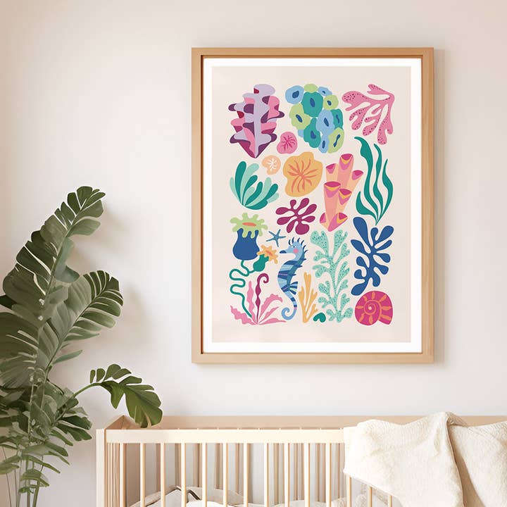 3 Birdies Studio - Wholesale Art Print - Modern Coral Art Print