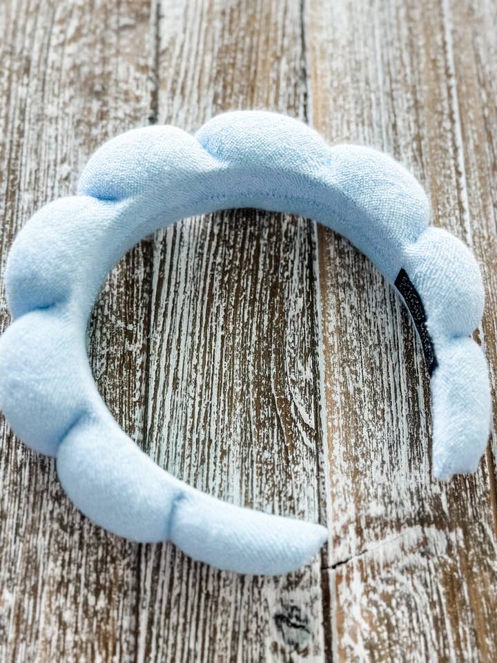 "Sia Spa Headband" Baby Blue for wholesale by Harris Girls & Co.