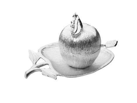 CLASSIC TOUCH DECOR INC. – wholesale Decorative plate/dish/bowl – Apple Shaped Dish with Removable Honey Jar1