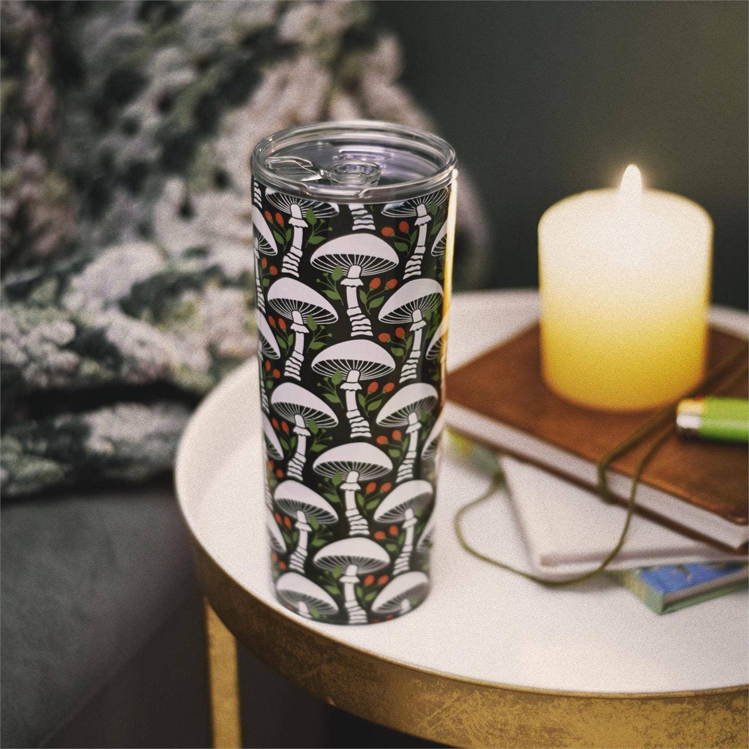 Questionables - Wholesale Drinking Glass/Cup - Mushroom Coffee Tumbler1