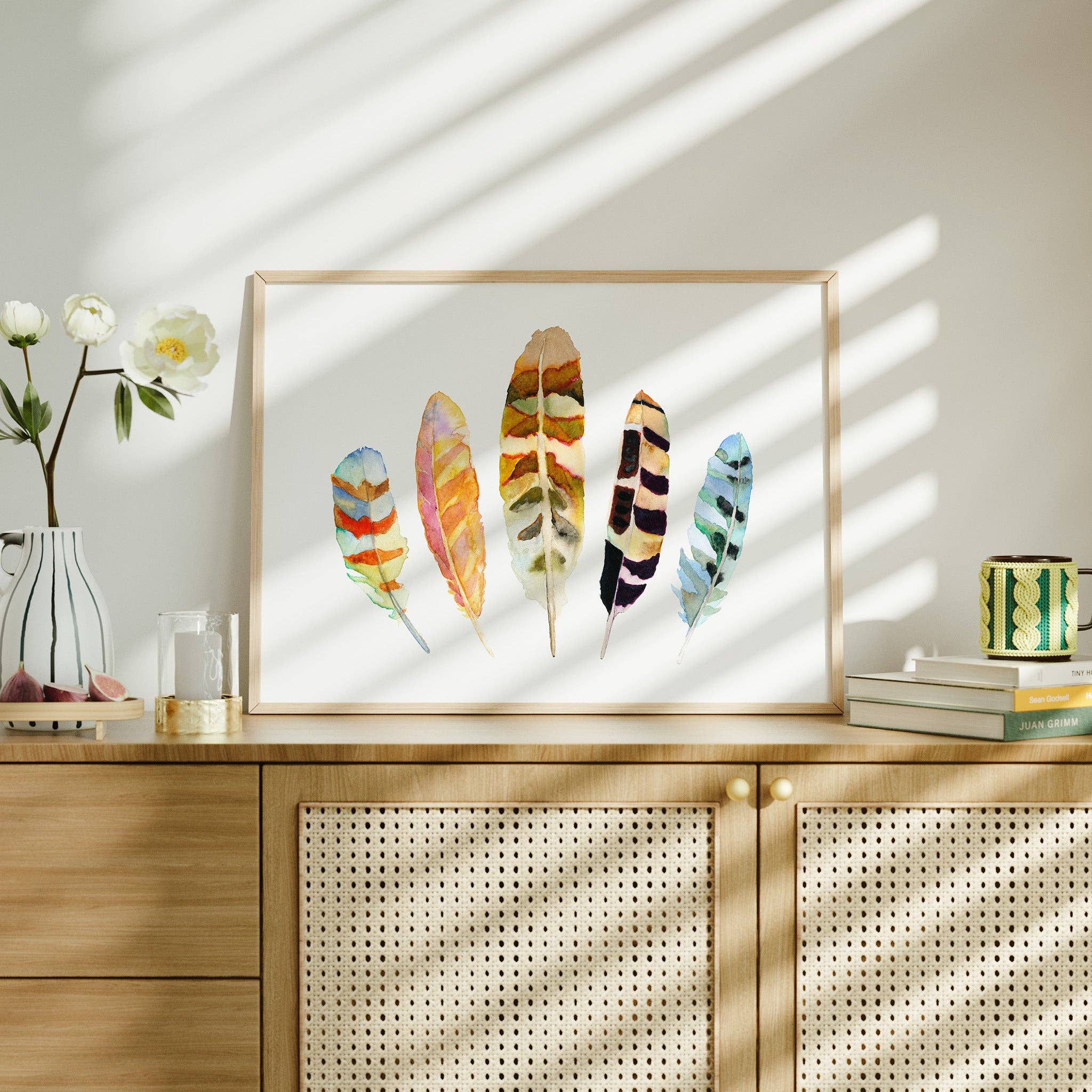 Snoogs & Wilde Art – wholesale Art print – 5 Feathers No. 56