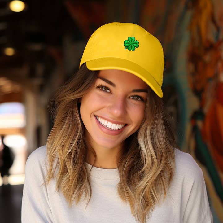 Dalix - Wholesale Baseball Cap - Women's - Dalix Four Leaf Clover Hat Ball Cap St. Pattys Day Cotton