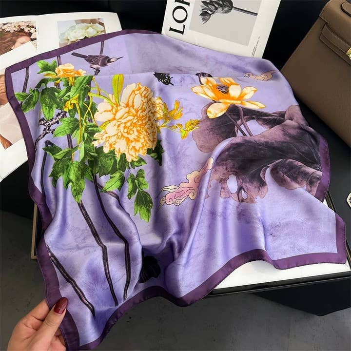 Marayn – Cachecol - Mulher por atacado – Lenço de Seda Coreano Estilo Chic Elegante para Presente7