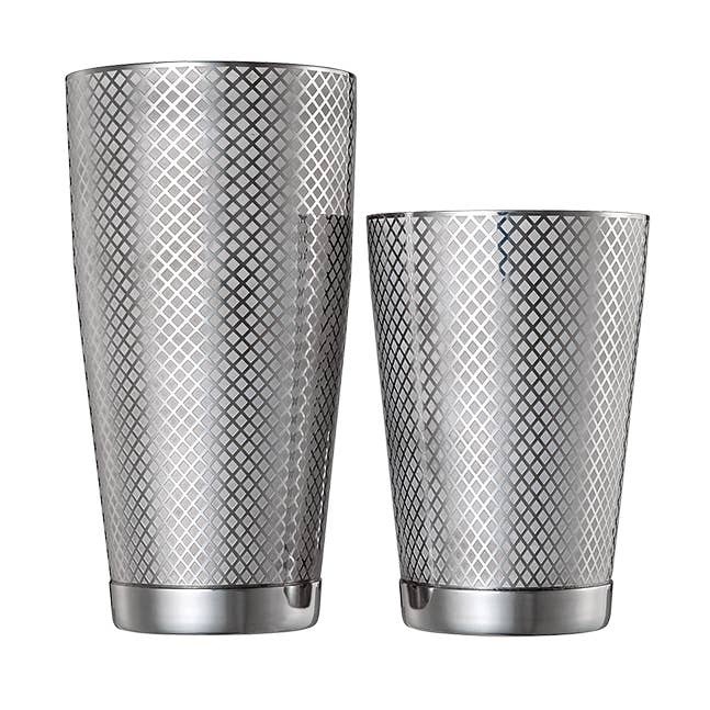 Ensemble de shakers Barfly Diamond Lattice, acier inoxydable pour la vente par Barfly Mixology Gear & Mercer Culinary