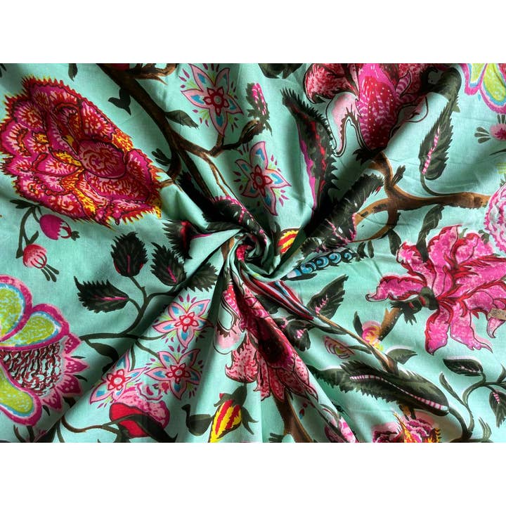 Bhawana Handicrafts - Wholesale Fabric Paint - Hand Screen Printed Fabric Block Print Fabric Cotton Floral