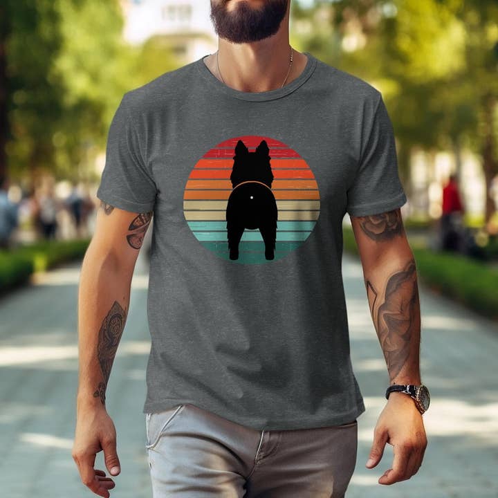 T-shirt amusant avec fesses de berger des Shetland pour la vente par Peaches Mommy