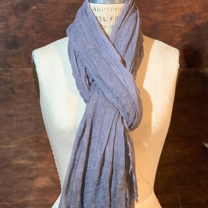 Dolma - Wholesale Sjaal - Dames - Stone Washed Katoenen Sjaal Wit (meerdere kleuren aan de binnenkant)1