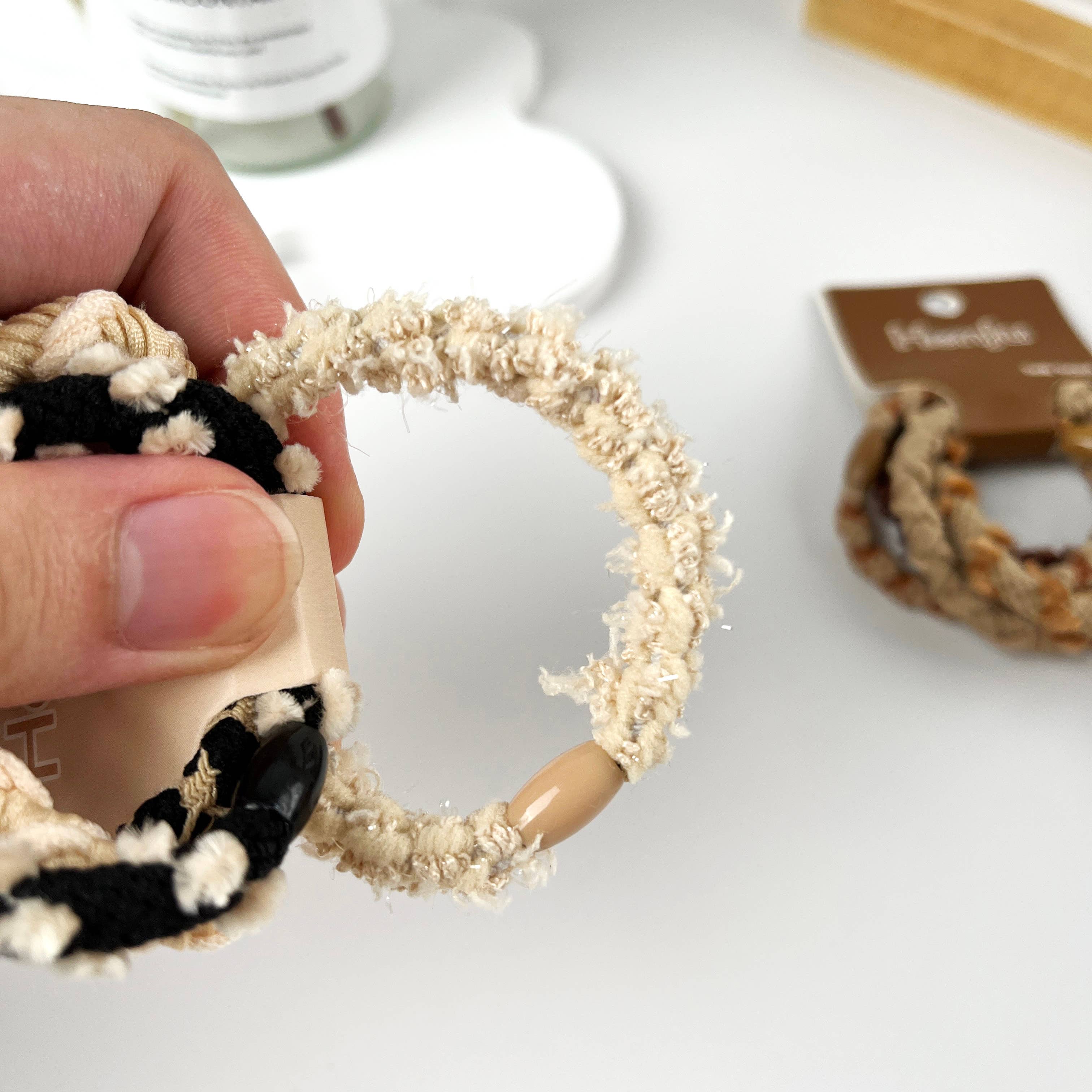 mildstyles - Wholesale Haarelastiekje - Dames - Set van 4 stuks gevlochten hoogelastische haarelastiekjes10