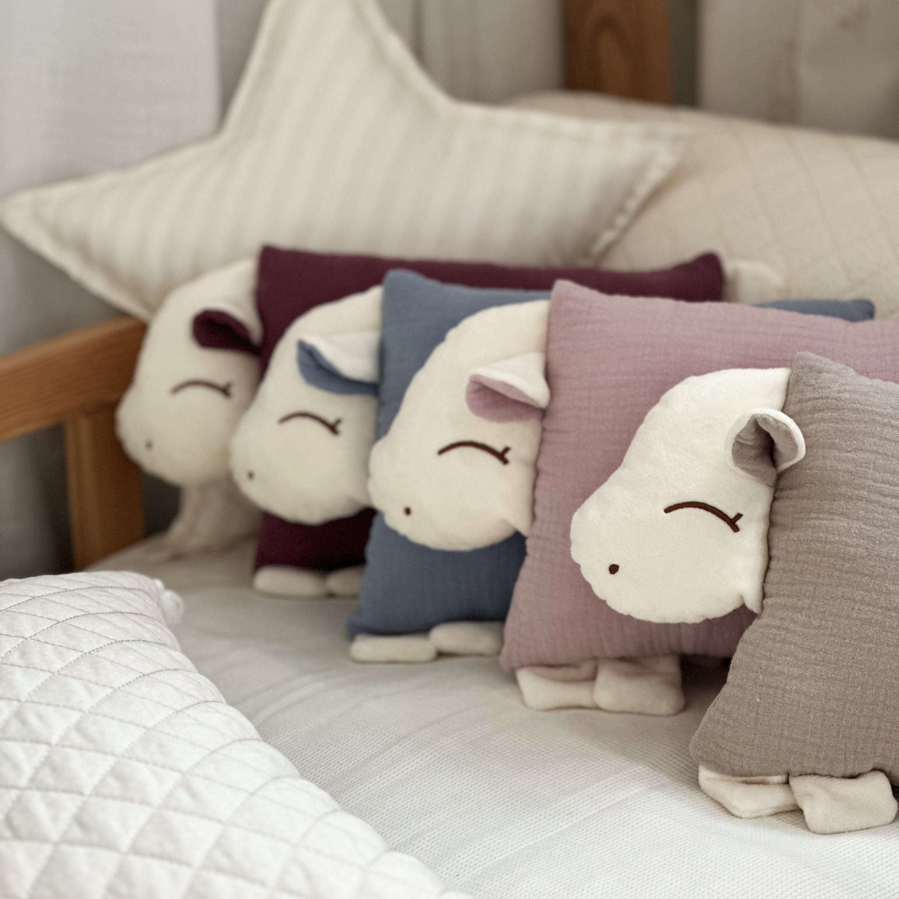 CANENYA - Wholesale Stuffed/Plush Toy - Kids & Baby - Schaf Schorsch sheep pillow made of muslin for children3