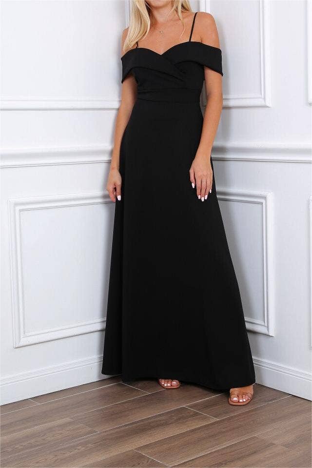 Alice'Desir - Wholesale Gown - Women's - 8892 A-line dress with boat neckline0