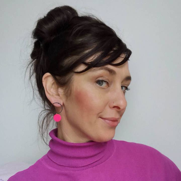 Hermoosa - Wholesale Dangle Earrings - Statement Earrings *NEON CIRCLE*2