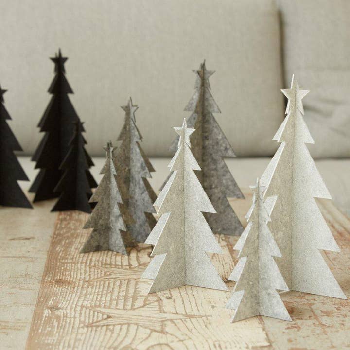 Lübech Living - Venta al por mayor Decoración navideña - Árbol de Navidad de fieltro ecológico, pequeño, blanco, 15 cm de altura