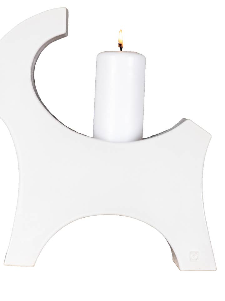 Tréteau en céramique pour bloc blanc clair pour la vente par Rotordesign AB