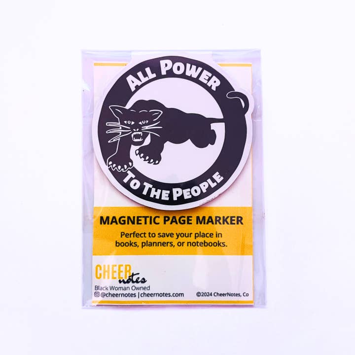 Marque-pages magnétiques Power | Black Panther pour la vente par CheerNotes Greeting Cards & Stationery