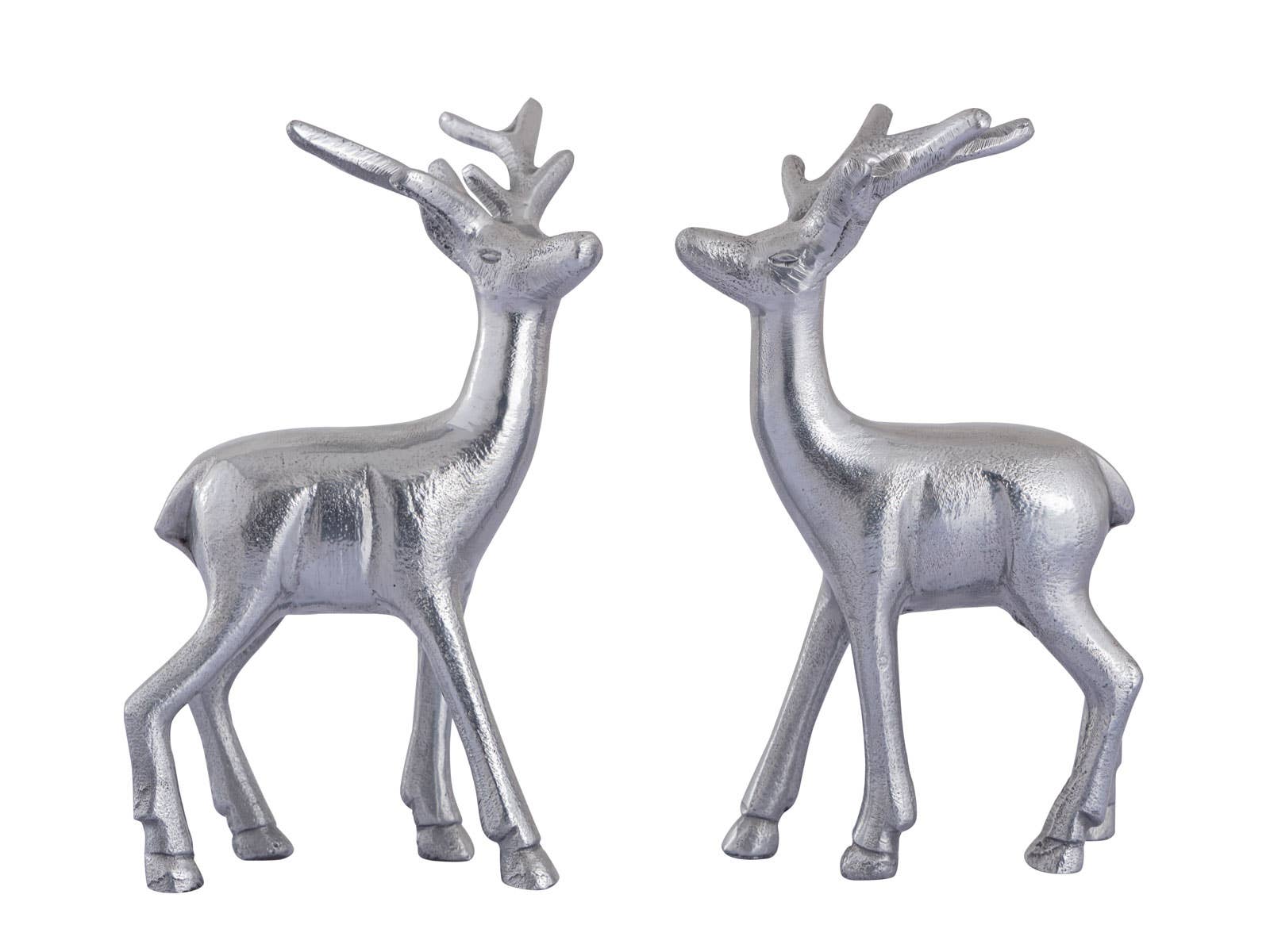 Voglrieder – Decoração de Natal por atacado – Conjunto de figuras decorativas de 2 cervos decoração de mesa figura animal metal11