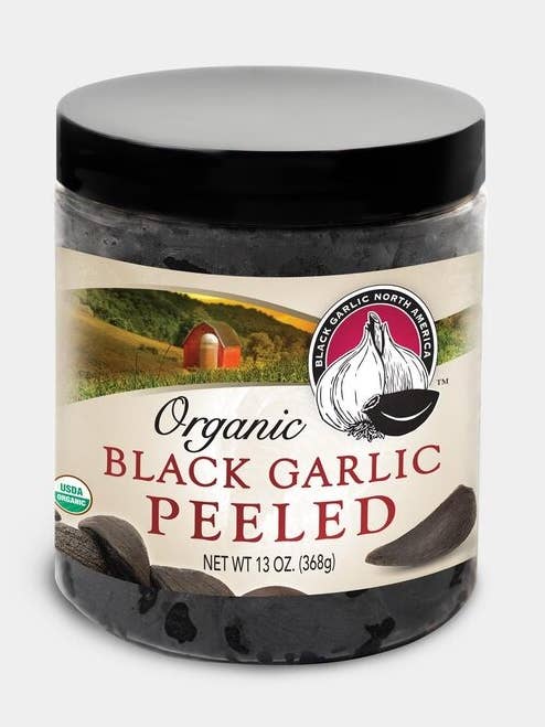 Organic Peeled Black Garlic Cloves - 13oz - Kosher Certified for wholesale by Eastern Shore Products