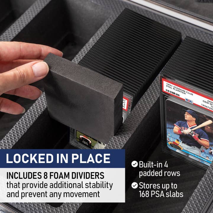 Invested Alliance LLC - Wholesale Storage Bin - Premium 4 Row Graded Card Case - Black