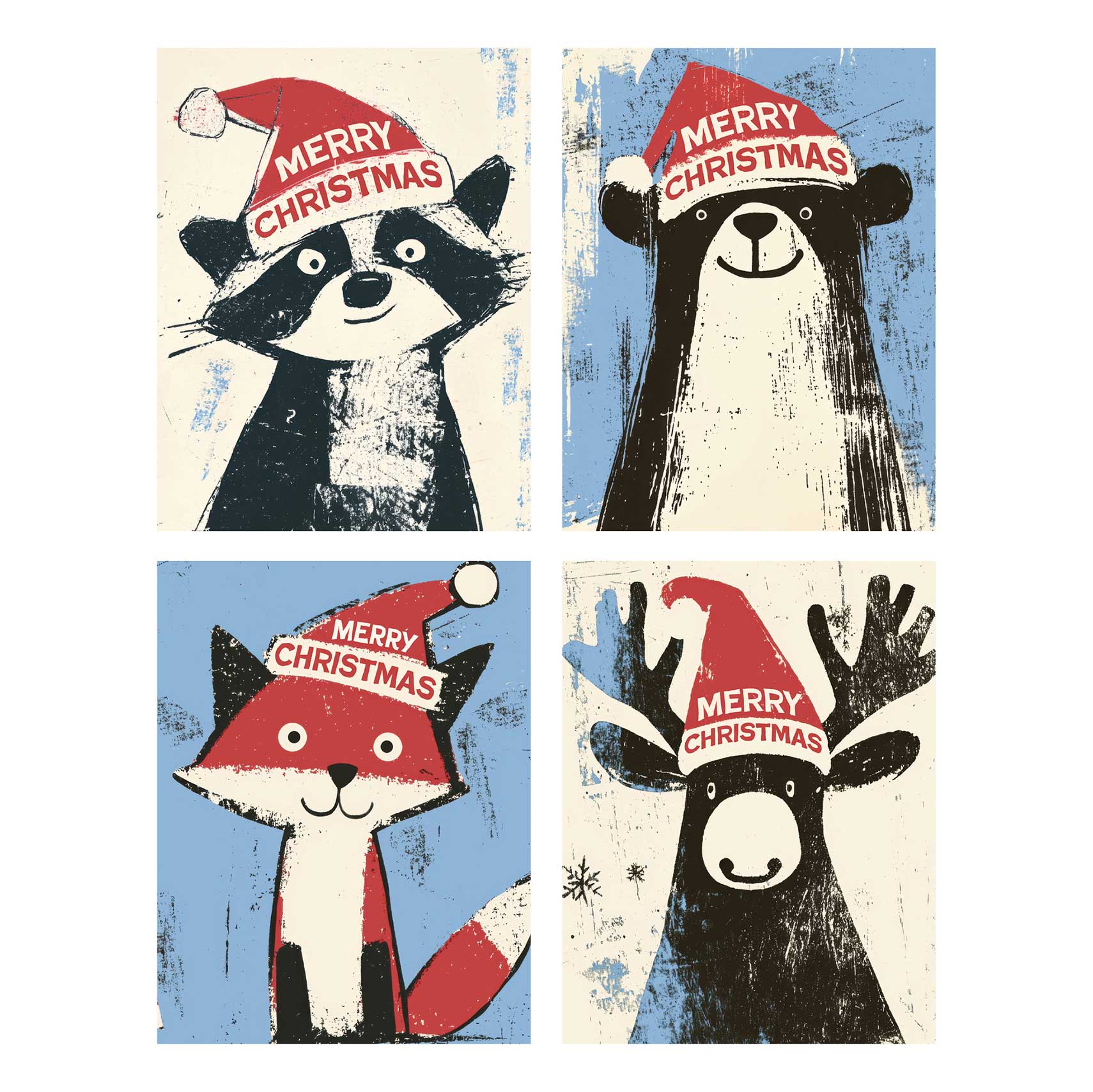 Scarecrow & Nut Tree – wholesale Christmas card – Wild Friends Christmas Cards Box Set2