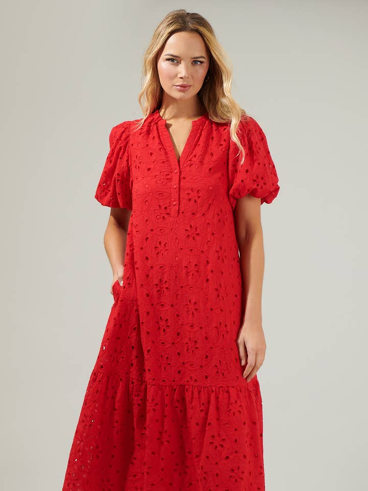 Robe midi à œillets Villa Nova pour la vente par Sugarlips