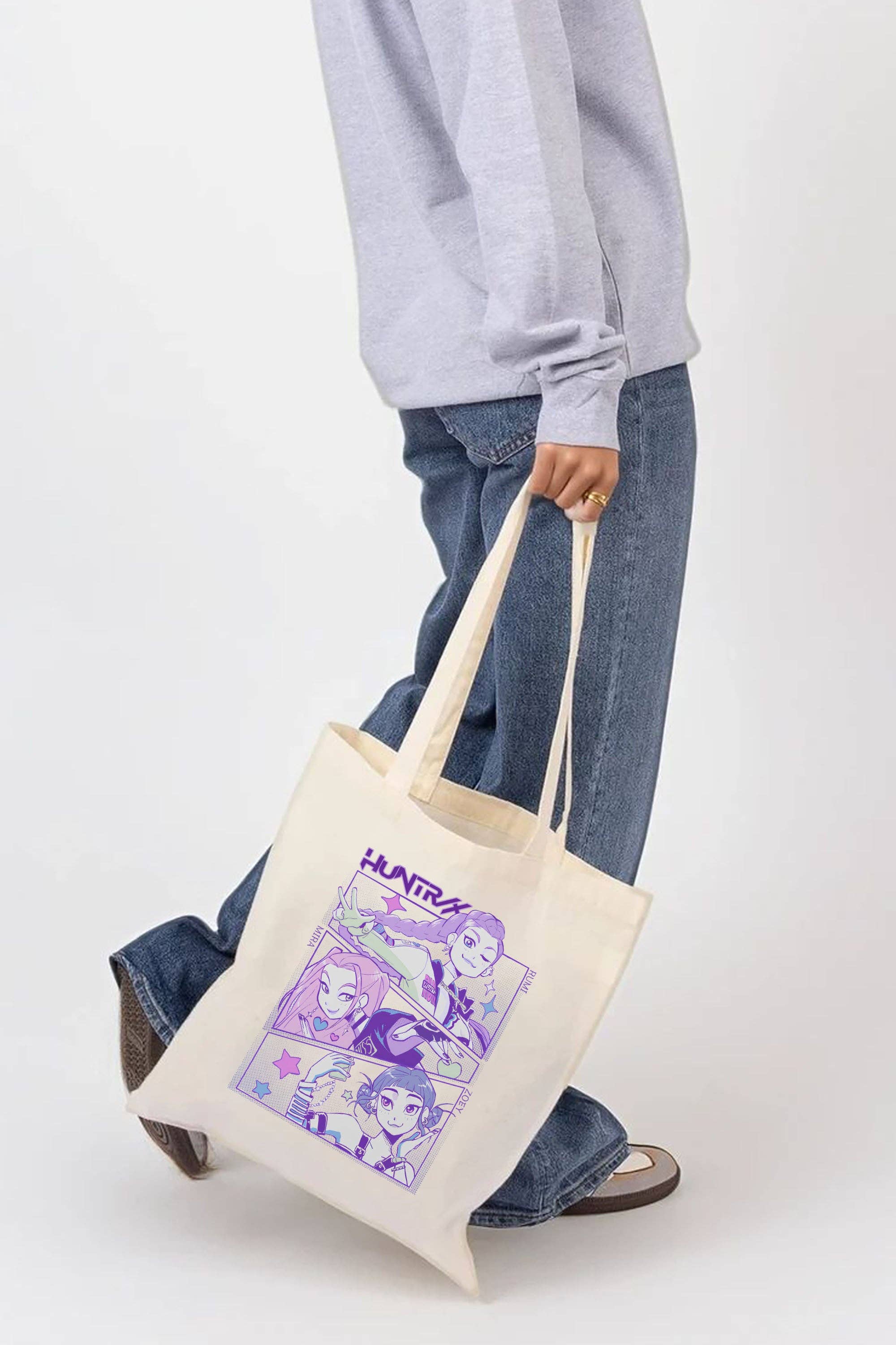 Missi Clothing - Wholesale Tote Bag - Women's - Huntrix K-pop Anime Printed Cotton Tote Bag2