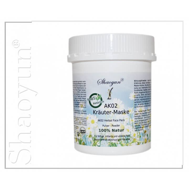 AK02 urte ansigtsmaske til acne, bumser, uren hud for engroshandel hos Shaoyun Natural Health & Beauty