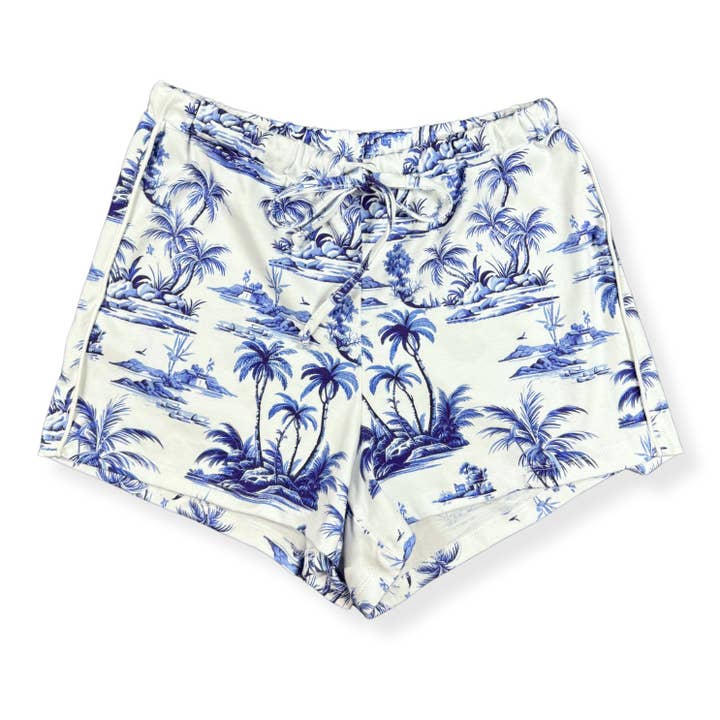 Pink Elephant Brands - Wholesale Sleepwear Set - Women's - Women's Button-Front Shortie Sleep Set - Tropical Toile2