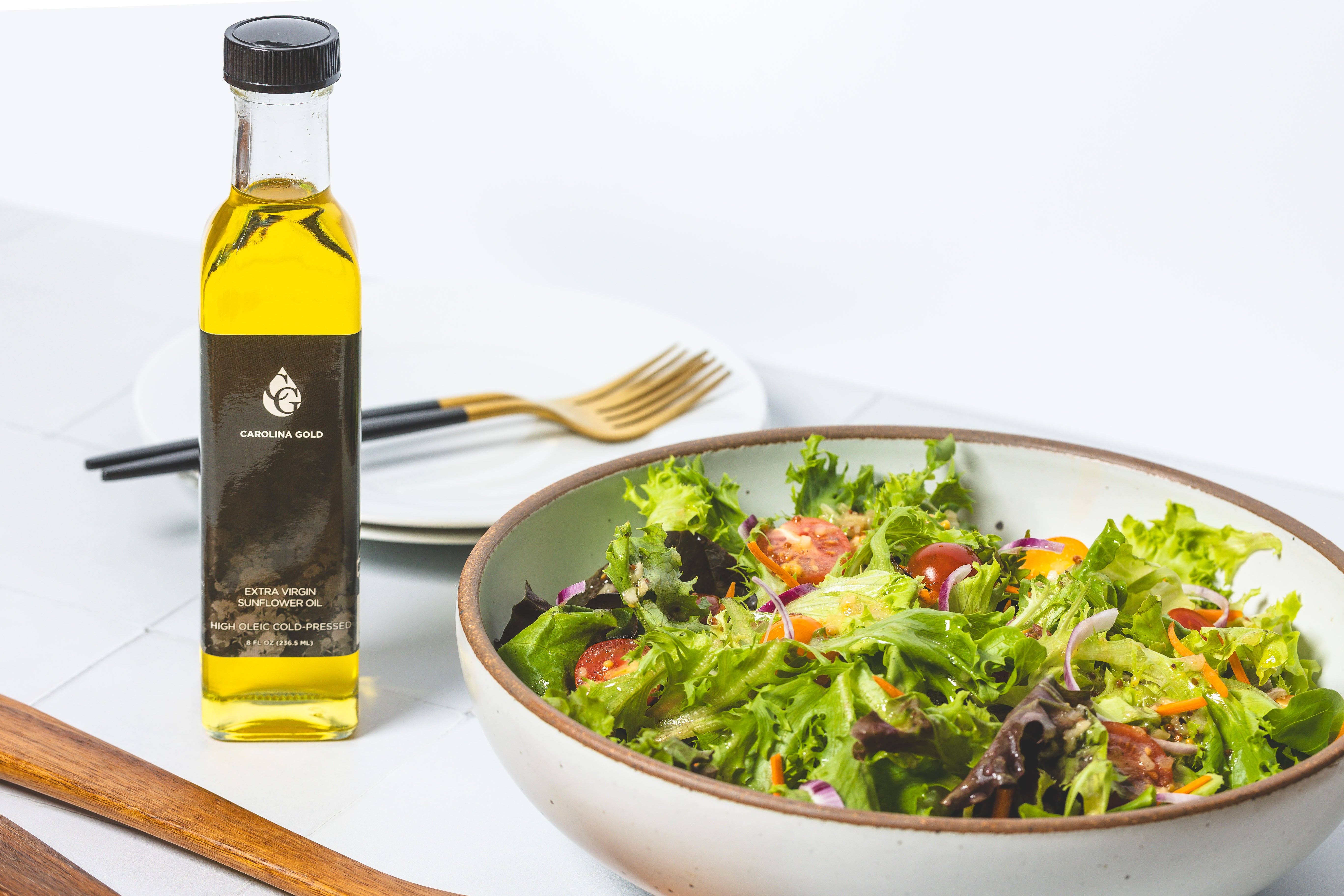 Carolina Gold - Venta al por mayor Aceite de cocina - 8 oz de aceite de girasol prensado en frío2