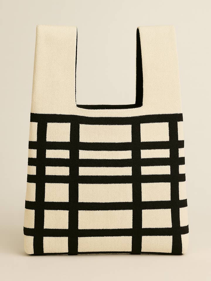 Graphic Grid – Knitted Bag for wholesale by TOKEII LTD