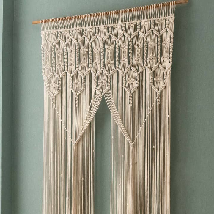 HeartCrafted - Vente Rideaux - Rideau moderne en macramé C290