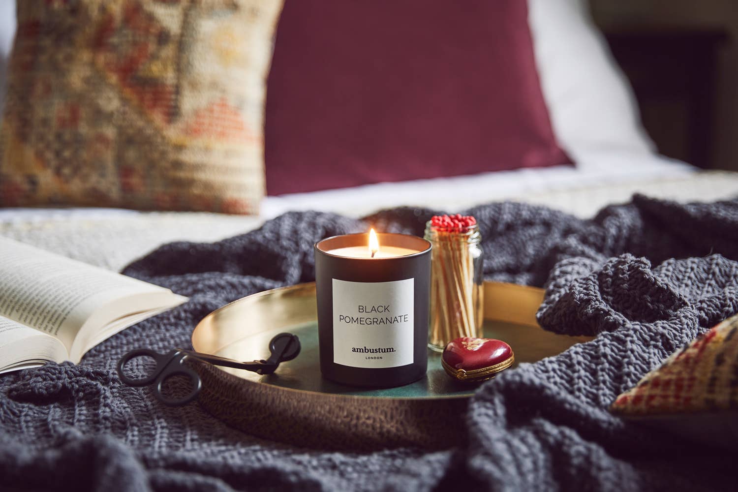 ambustum - Wholesale Jar/Filled Candle - Black Pomegranate Candle1