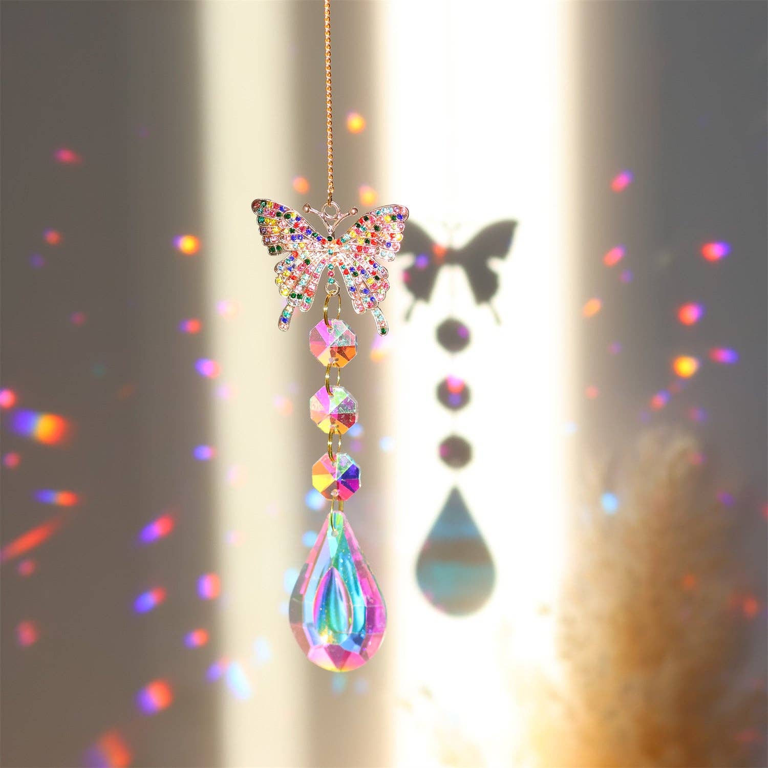 Dipped Shop – wholesale Suncatcher – 3+ Colorful Star Moon Suncatcher Hangings DPH19305